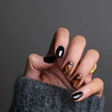 Freshly manicured nails with gel polish